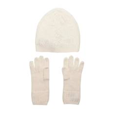Ralph Lauren, Accessoarer, Dam, ONE Size, Set mössa och handskar - beige (ONE SIZE)