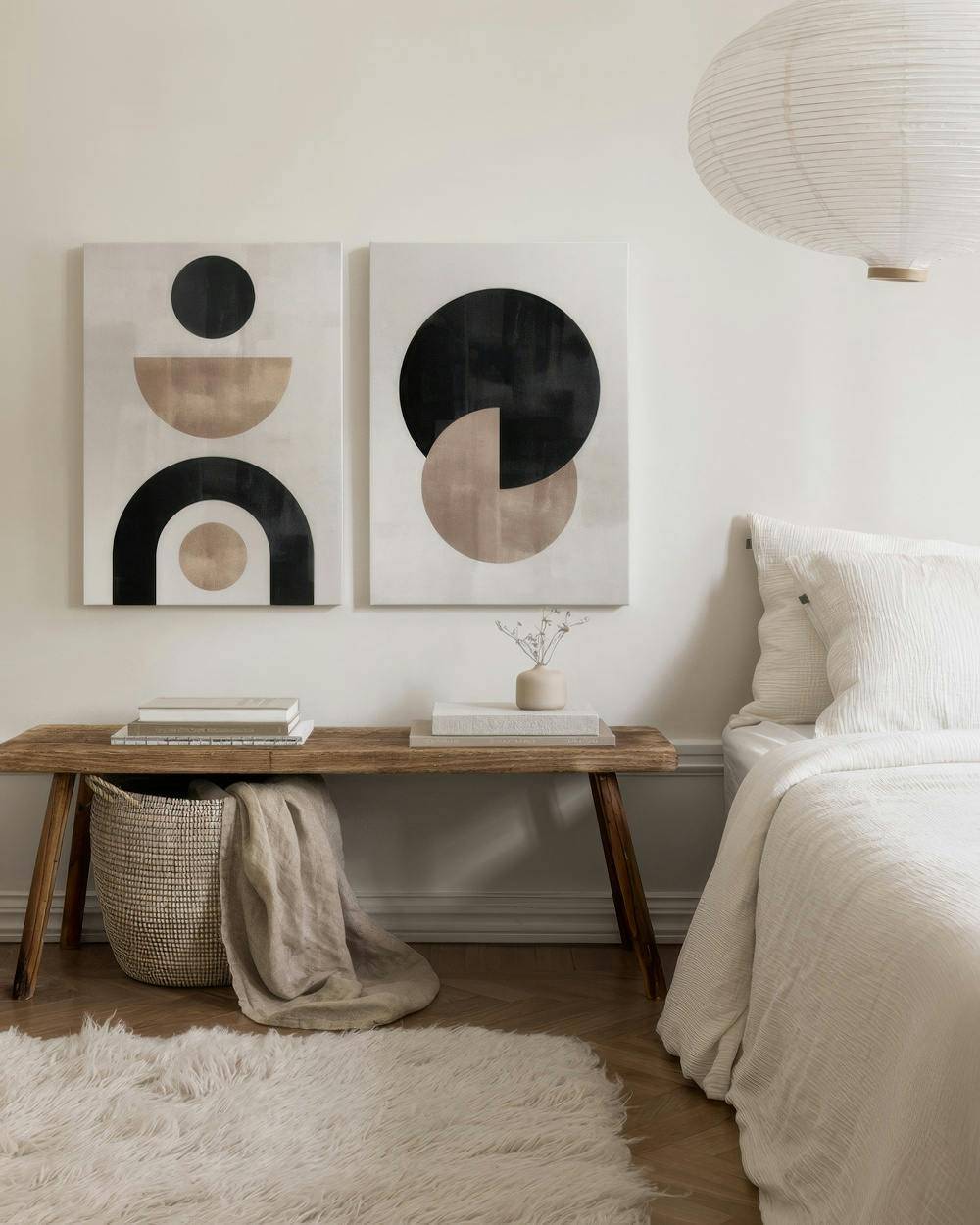 Berlin Shapes Canvas Duo (100x140 cm - Svart ram)