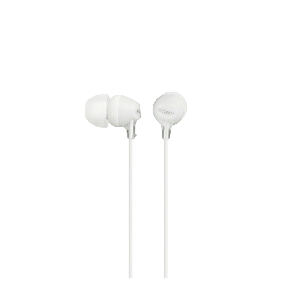 Sony MDR-EX15AP In-Ear Headphone with Smartphone Mic & Control, White