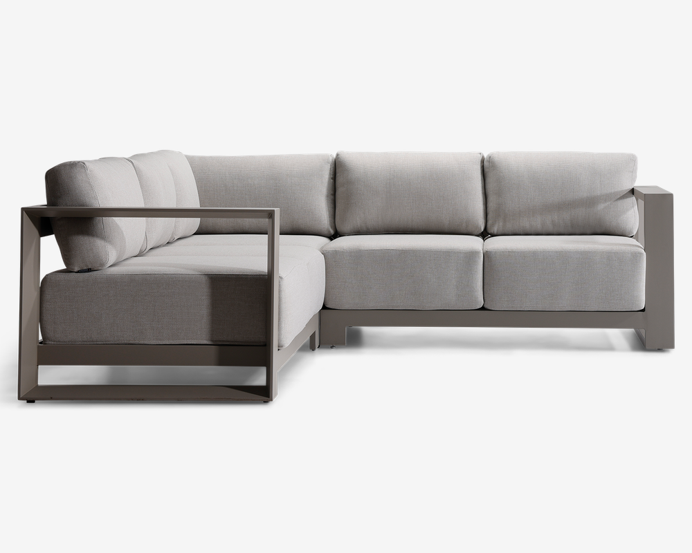 Hjørnesofa lounge lysgrå/sand