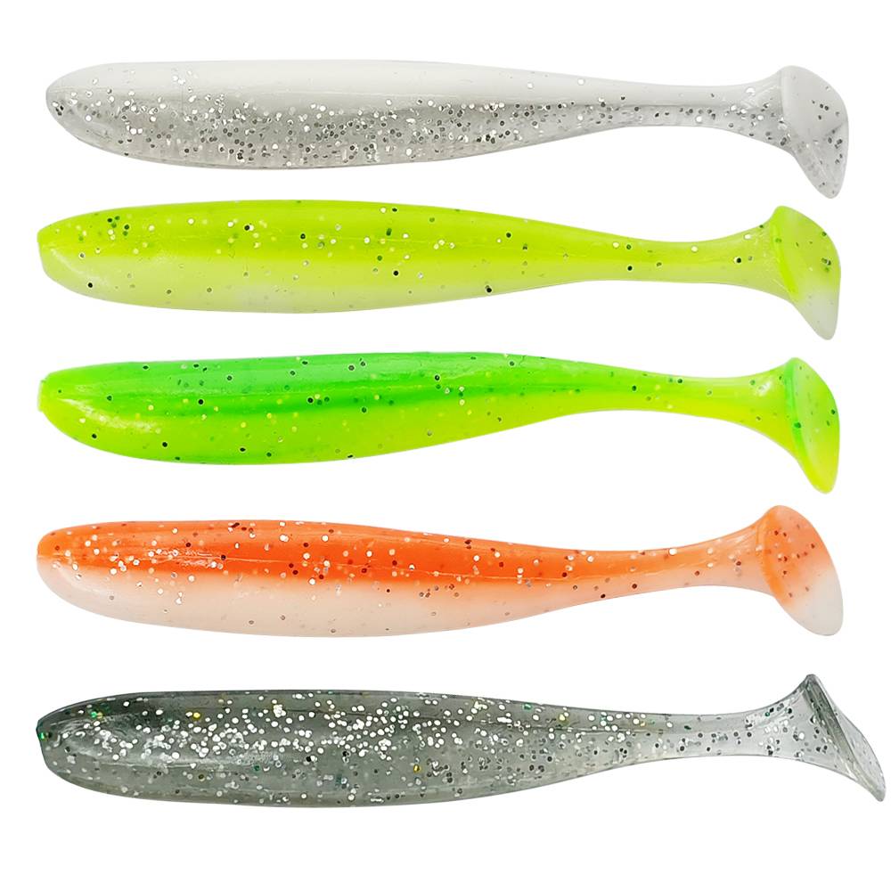 NewBility Easy Shiner Soft Lures 70mm Baits Fishing Lure Double Color T Tail Wobblers