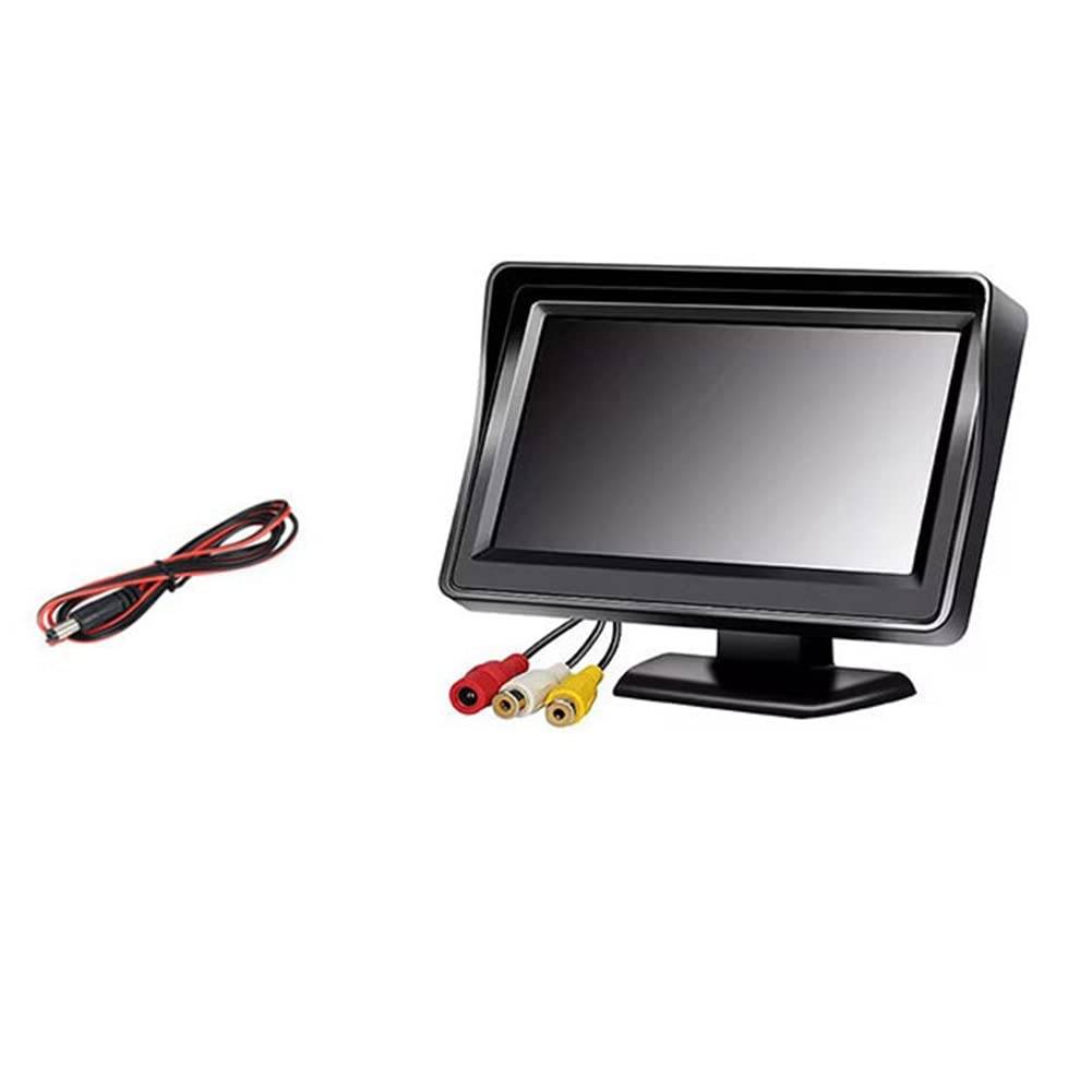 Buerjia backkamera, vidvinkel, 4,3-tums TFT LCD-skärm eller monitor, vattentät, mörkerseende, backning, monitor