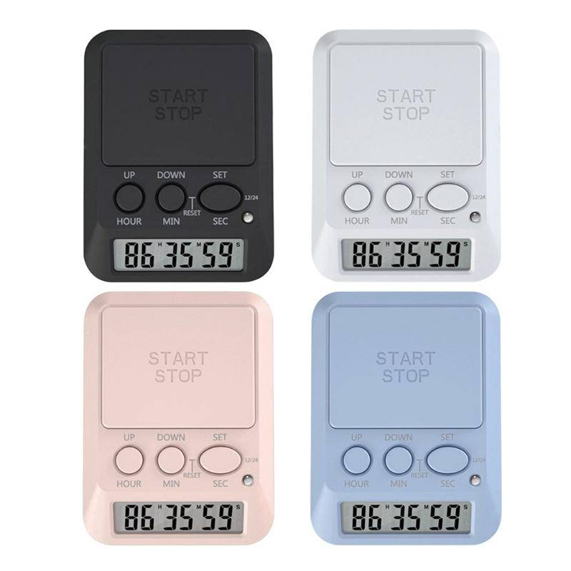 Stor LCD-display Digital Timer Nedräkning Klocka med 9999 Dagar Inställning Enkel att Använda för Kök Gym & Kontorsbruk ljusblå färg