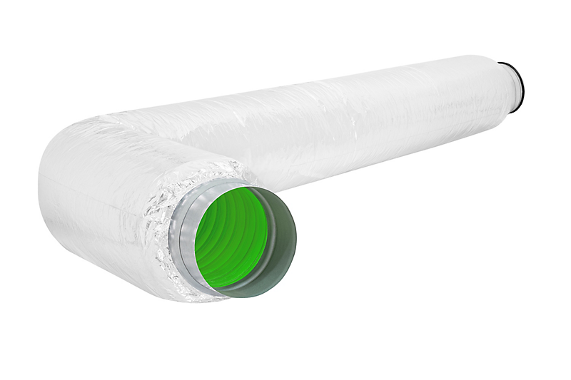 Altech Green Fleksibel lyddæmper 100 mm x 0.5 m. 25 mm isolering