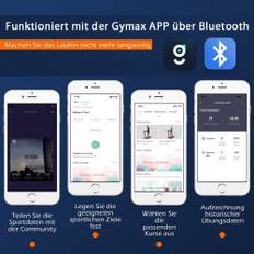 2-i-1 foldbart løbebånd med APP & fjernbetjening, mobiltelefonholder, LED display og højttaler, hvid