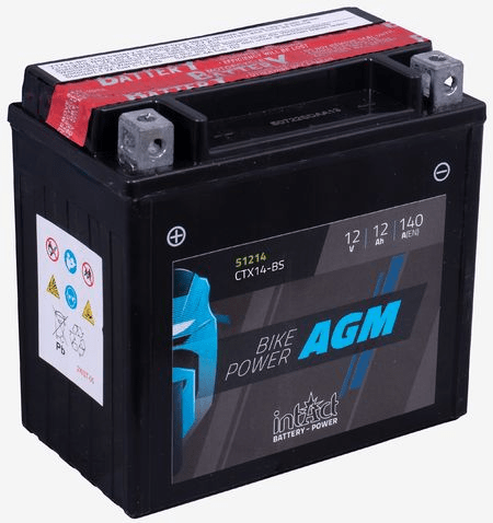 Intact 12V 12Ah 140A AGM-batteri IA CT14B-BS