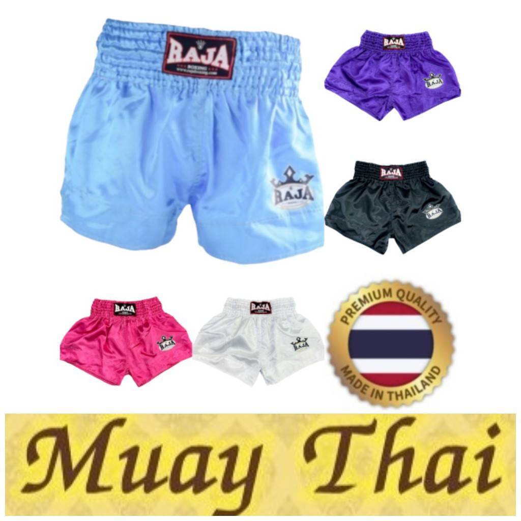 Raja Boxing Muay Thai Kickboxning Träning MMA Shorts Retro Vintage Byxor Tryck 3D Elastisk Midja Kamp Kampsport Snabbtorkande Unisex Män Kvinnor