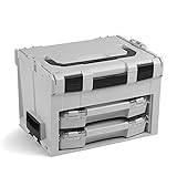 L-BOXX Sortimo LS-BOXX 306 grå verktygslåda set | inklusive 2 x i-BOXX tom | transportsystemverktyg