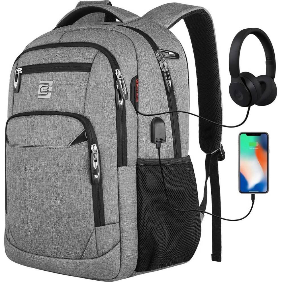 Professionel laptop-rygsæk, vandafvisende 15,6 tommer notebook-taske, komfortable skulderstropper, tyverisikret design, flere lommer til store