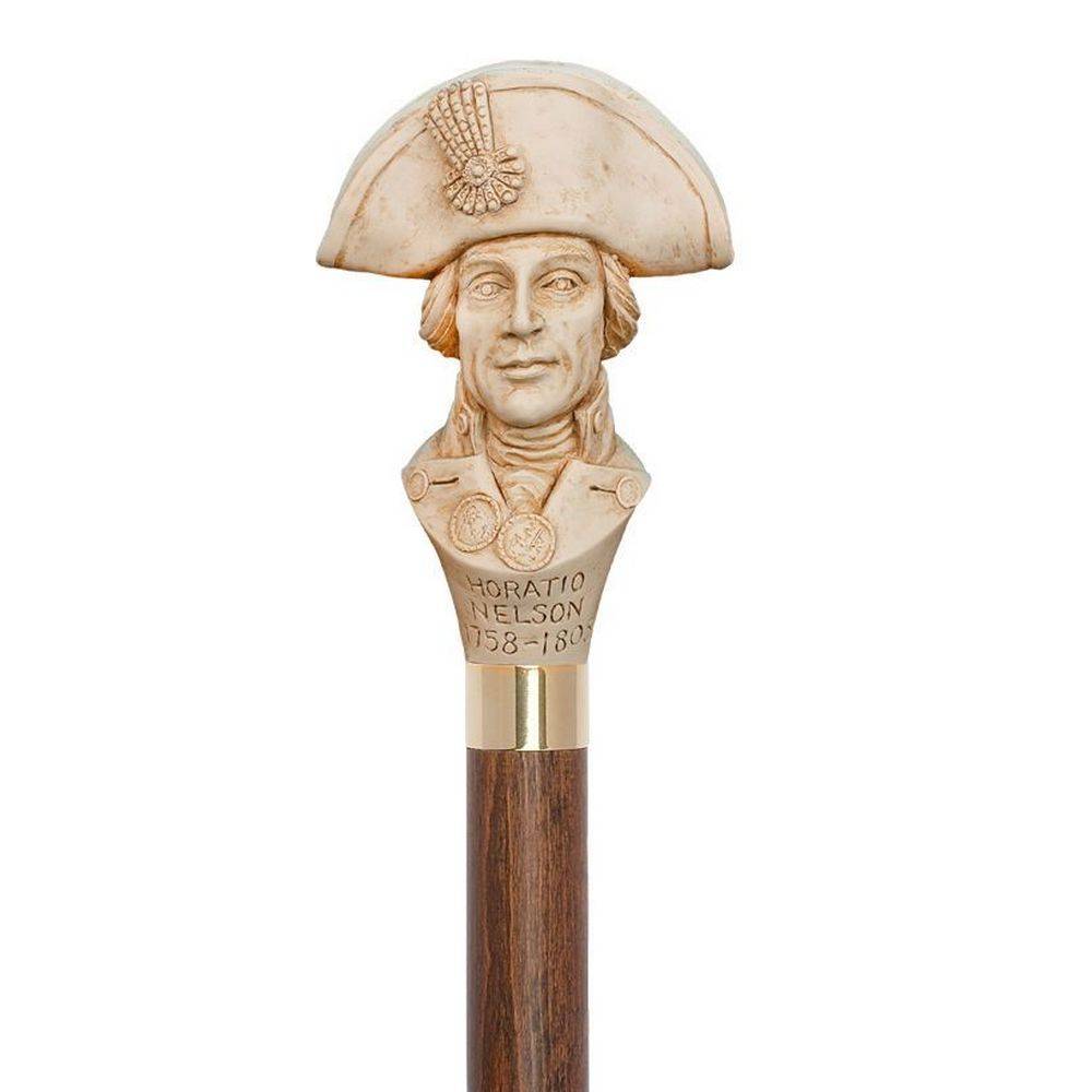 Charles Buyers & Co Ltd Unik Spadserestok i Brun Ahorn med Horatio Nelson Knop