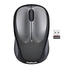 Logitech M235 trådlös mus, 2,4 GHz med USB Unifying mottagare, 1000 DPI optisk avläsning, 12 månaders batteri, kompatibel med PC, Mac, bärbar dator, Chromebook - Grå