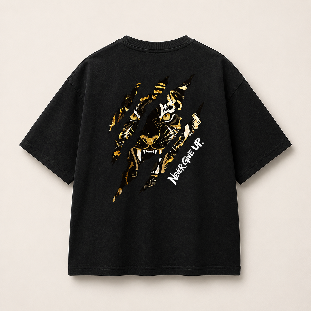 WildRoar – Roligt & avslappnat – Barn-T-shirt med tigertryck Svart / 120 (5–6 år) | Pedagogiska Träleksaker