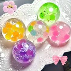 1/3 st långsamt stigande klämbollar i blandade neonfärger - formade bollar fidget för vuxna stresslindring, ångestlindrande föremål att klämma, kasta - Multifärgad (Multi-size)