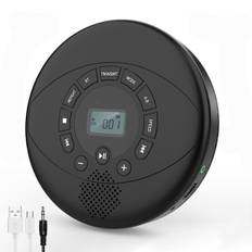 Bærbar CD-afspiller med stereohøjttaler, til familie, genopladelig bærbar CD-afspiller med 2000mAh batteri, anti-hop Walk