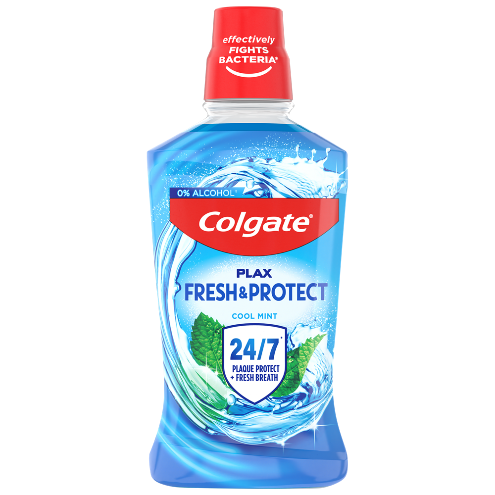 Munskölj Colgate Plax Cool Mint, alkoholfri, fluorid, 500 ml
