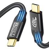 CHENLENIC 20 Gbps USB 3.2 Gen 2-kabel, typ 4K @ 60 Hz UHD Video 5A/240W PD3.1 Fast Charge med E-markör, kompatibel med Thunderbolt 3/4 för iPhone 15Pro, MacBook Samsung Galaxy Pixel Dell Monitor (3M)