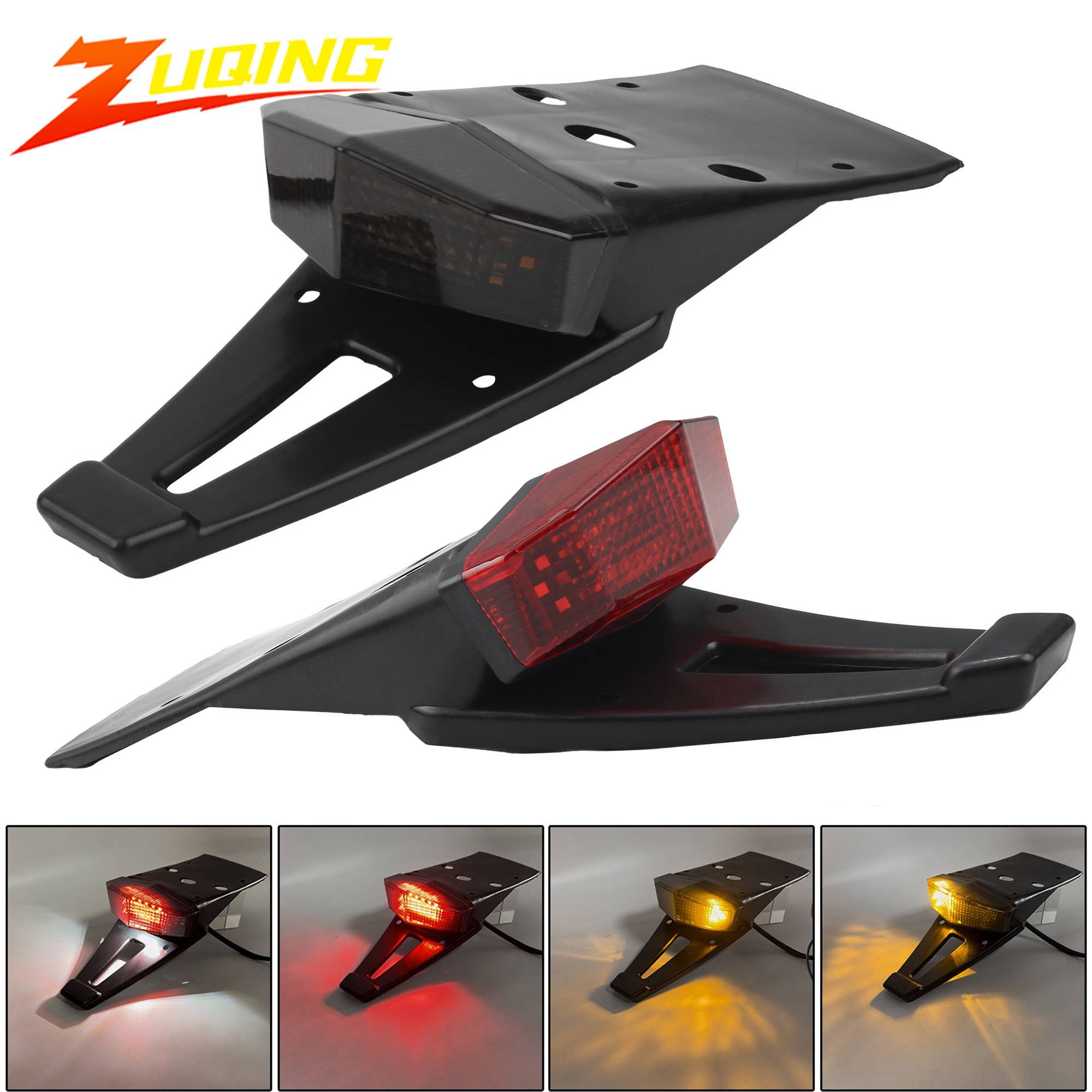 Universal Motorcycle LED Rear Tail Lights Dirt Bike Motorbike Motocross Fender Stop Brake Lights Enduro Pit Bike For KTM Honda