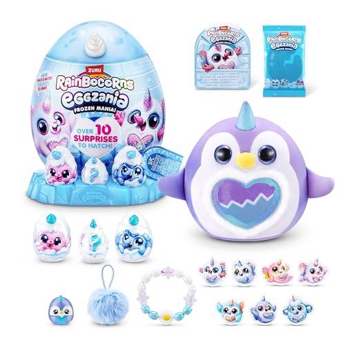 Rainbocorns Eggzania Frozen Mania av ZURU, Samlarobjekt Plyschleksak för flickor 3+, Frostine