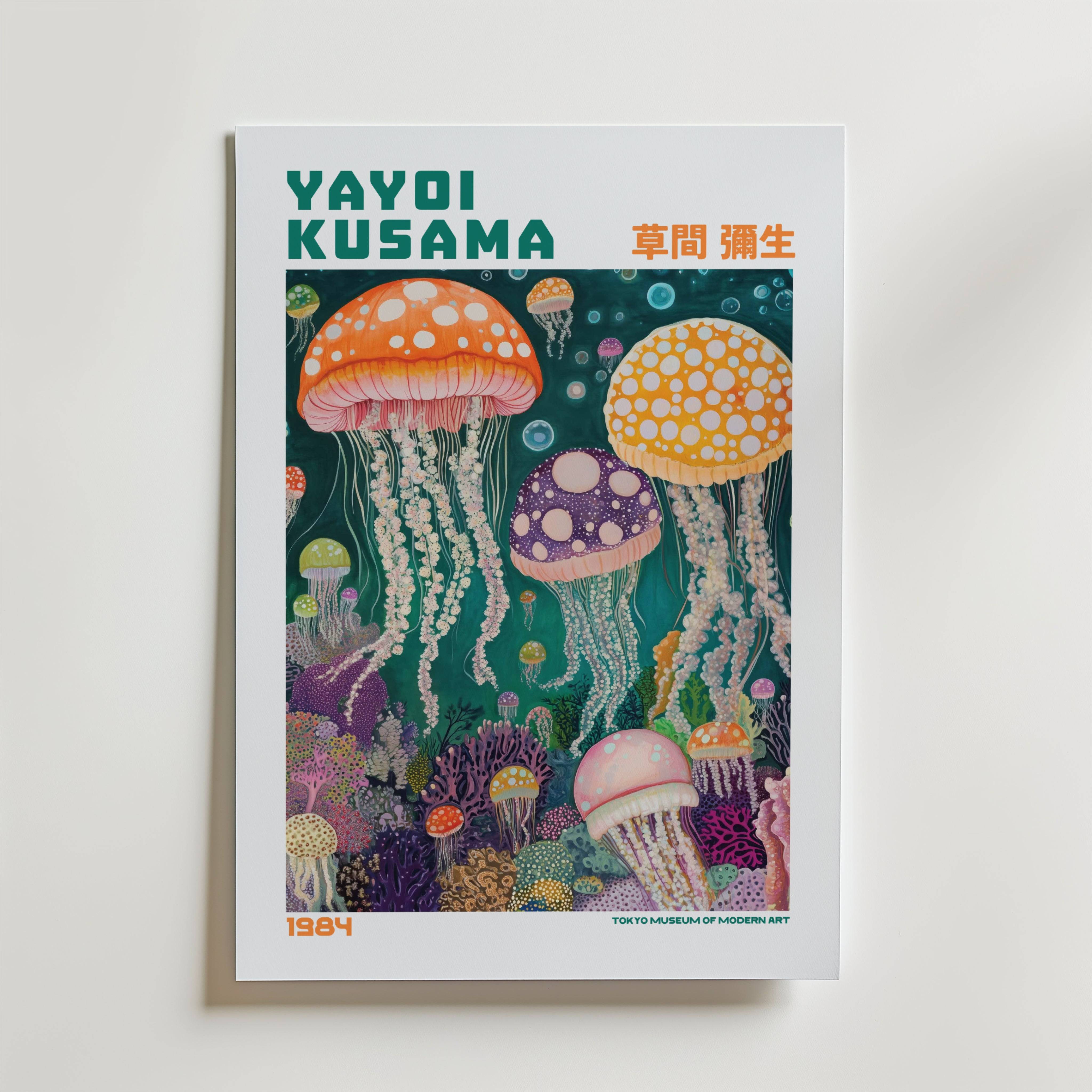 Yayoi Kusama Deep Sea Jellyfish Symphony Poster - Fine Art Poster 100x140 cm