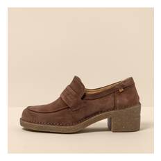 El Naturalista för kvinnor. 2566711FQ005_012 Läder Loafers N5667 Ticino brun -Höjd 5,5cm klack (40), Hud, 5 till 8 cm, Ingen, Casual - Blå, Brun (40)