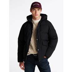 Down Hooded Puffer Jacket - BLACK - XXXL