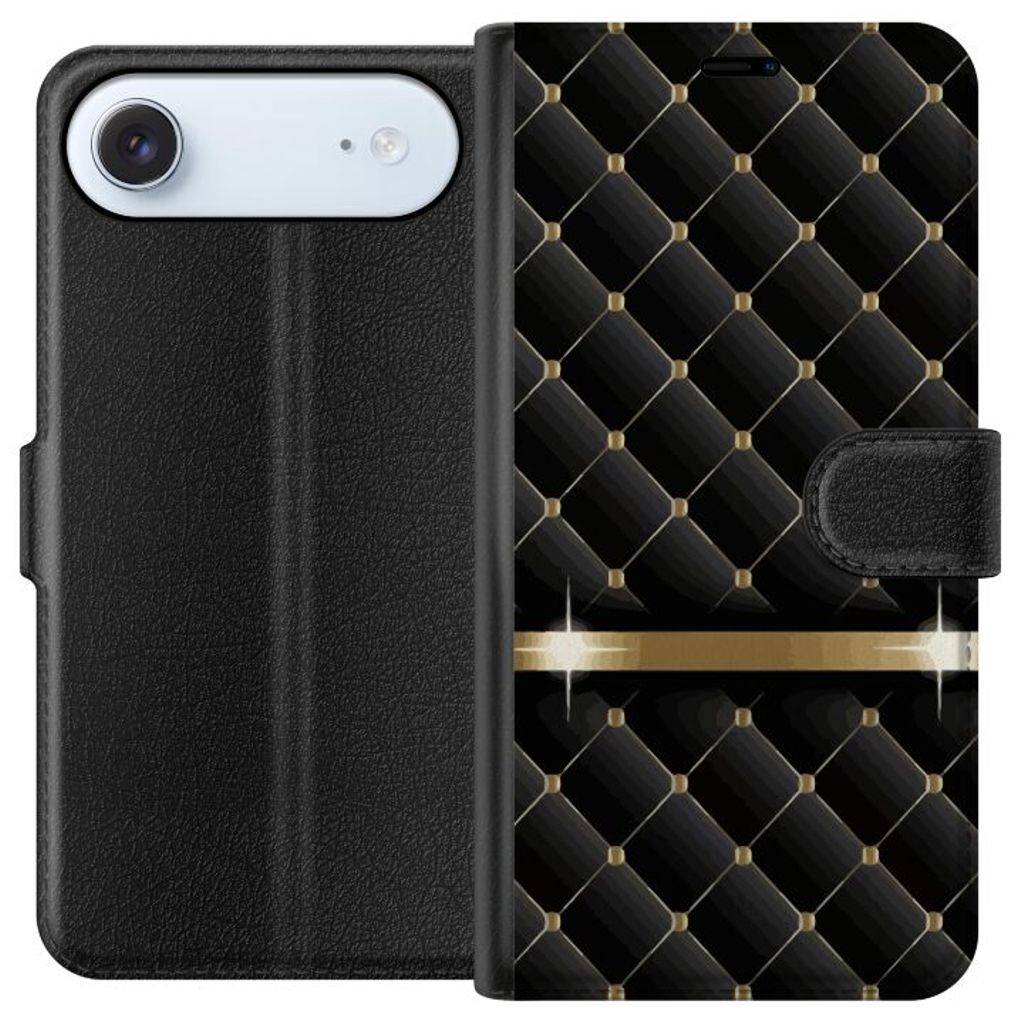Apple iPhone 17 Air Svart Plånboksfodral Lyxigt