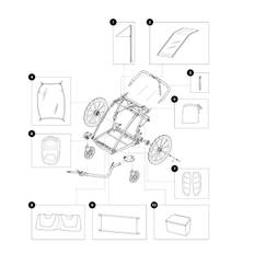 Thule Chariot Cross 2 Reservdelar 16 Art.nr 1540105291 Cargo Bag Hinge Bracket-R