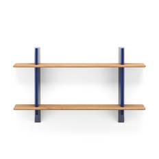 Vitra - Rayonnage Mural Bleu Marcoule / Natural Oak - Hyllor - Jean Prouvé - Träfärgad,Blå - Metall/Trä