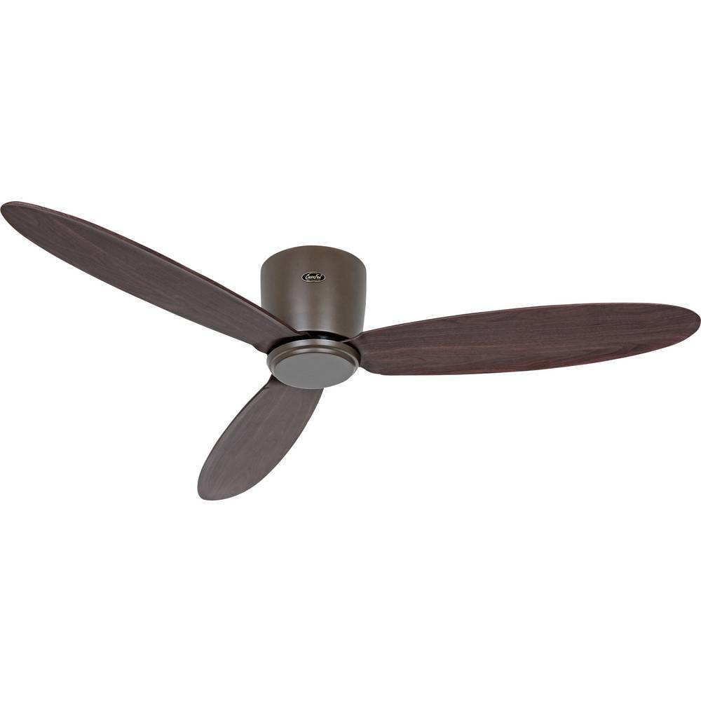 CasaFan ECO PLANO II 132 BZ-NB WiFi Flügel Nussbaum Takfläkt 28 W (Ø x H) 132 cm x 160 mm Brons med fjärrkontroll, Timer, Vinterdrift, Appstyrd