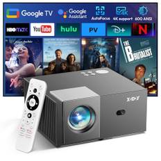 Projektor mit Google TV, XGODY Sail2 600ANSI Elektrischer Fokus Smart Beamer Nativ 1080P Bluetooth WLAN Projektor 4K Unterstützung Auto Korrektur Heimkino mit Stick vorinstalliert Netflix 7000+ Apps.