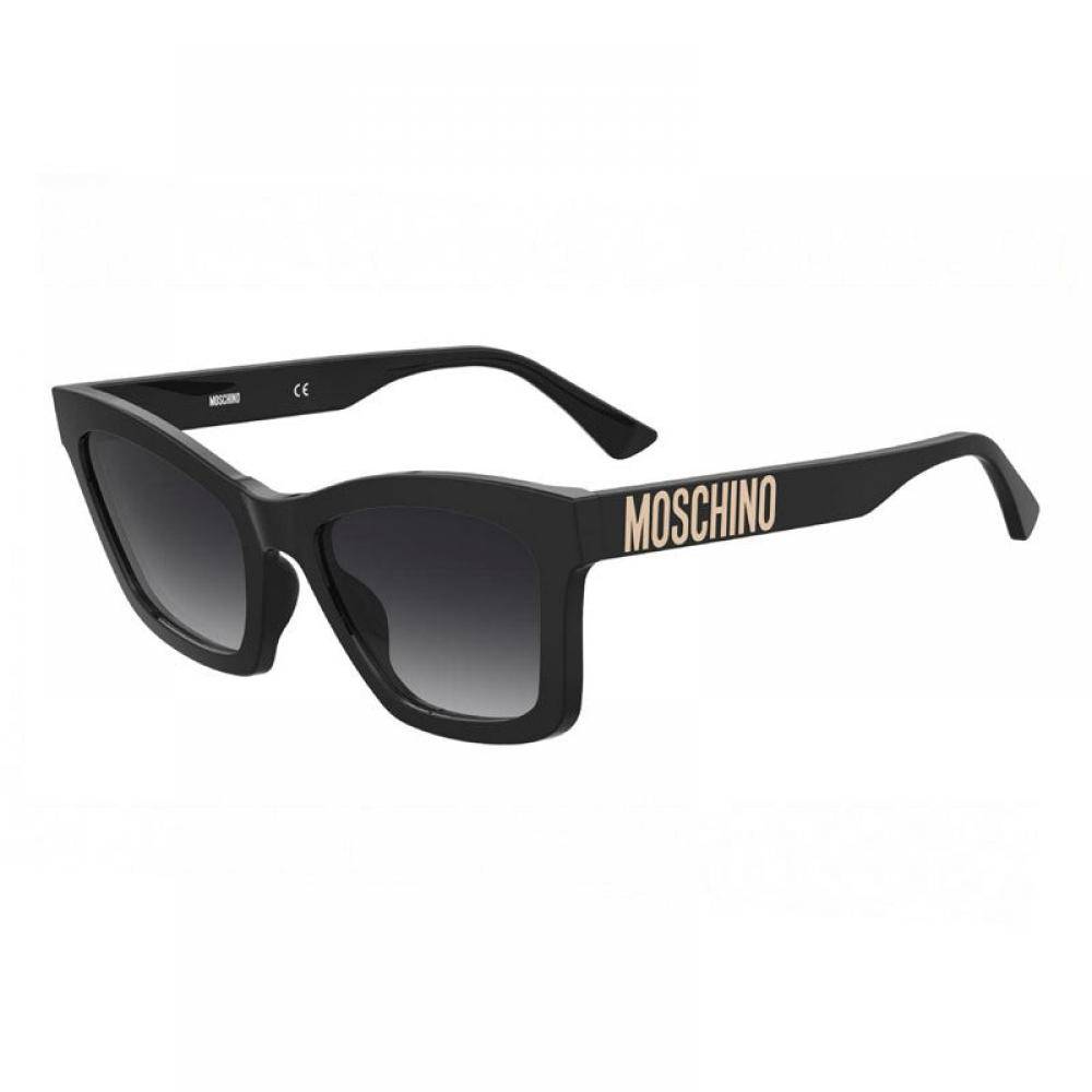 Moschino Sunglasses Cat Eye Full Rim Black Frame And Dark Grey Gradient Lens Mos156 S08079o Black One Size