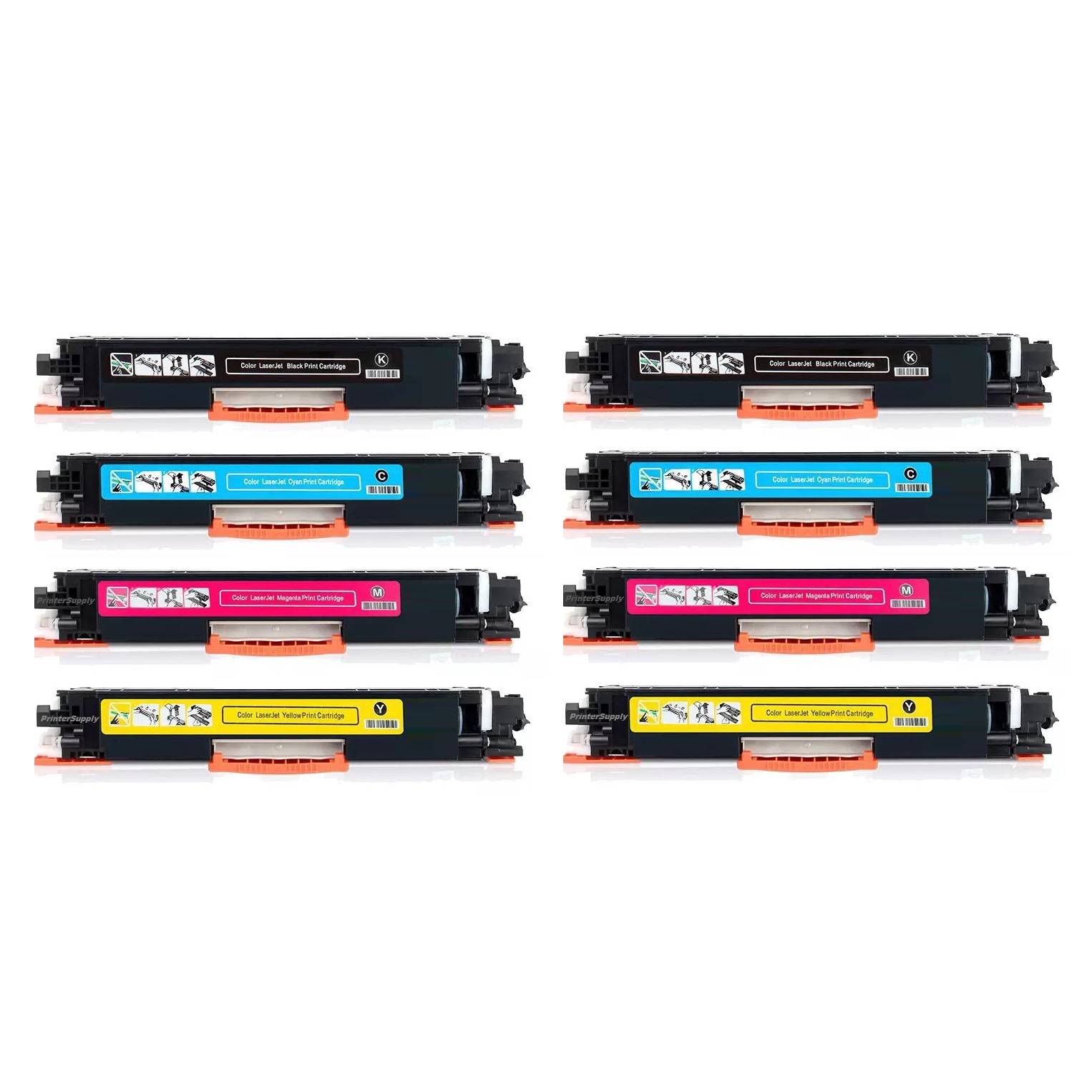 HP 130A toner 8 stk BCMY 8.600 sider kompatibel rabatpakke