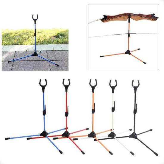 Bågskytte Recurve Bågställ Justerbart Bågställ Rack Hållare Glasfiber Bågställ Bågskytte Sportutrustning för Långbåge Takedown Båge