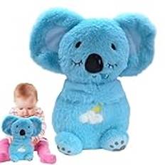 Koala Breathing Stuffed Animal, Plush Serenity Animal, 4 Modes Adjustable Sleeping Koala, Rhythmic Breathing Motion, Weighted Plush Toy, Easy To Use, Portable for Kids