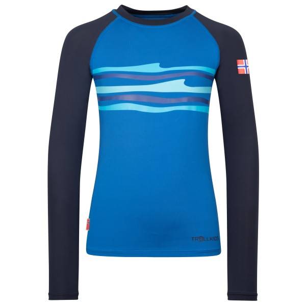 Trollkids Kid's Haukland Shirt Lycra Børn størrelse 116 farve blå