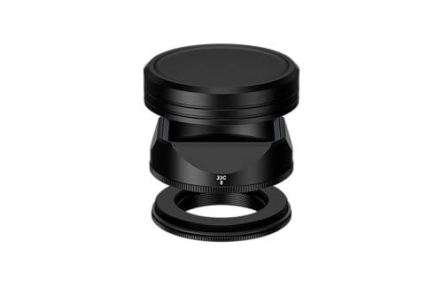 JJC bajonett metallskydd med adapterring kompatibel med Fujifilm X+5 XF 23 mm F2.8 R WR, XF 27 mm F2.8 R WR, XF27 mm F/2.8-objektiv, lämplig för 39 mm filter, ersätter Fuji LH-XF27