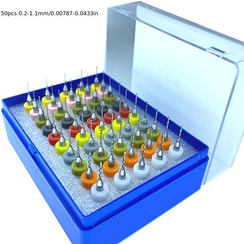 50pcs /10pcs Carbide Micro Drill Bits Set 0.3-1.2mm Mini CNC Drilling Bits for PCB Print Circuit Board Drill Bit Set
