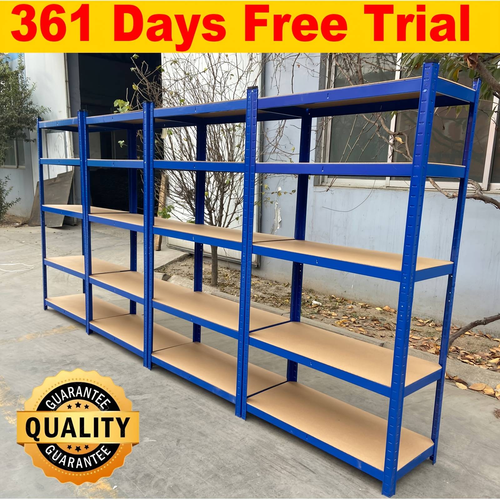 Garage Shelf Shelves Storage Shelving Unit, 5 Tier Heavy Duty 1000kg Capacity Boltless Industrial Metal Racking Unit For Home Office Workshop Industrial Storage Shelves Kitchen Shelving, Storage Racks
