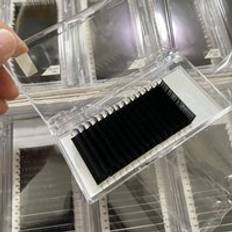 Individual lash extension supplies Faux Mink cashmere silk lash tray 0.03 0.05 0.07 custom soft dark matte black lash extension