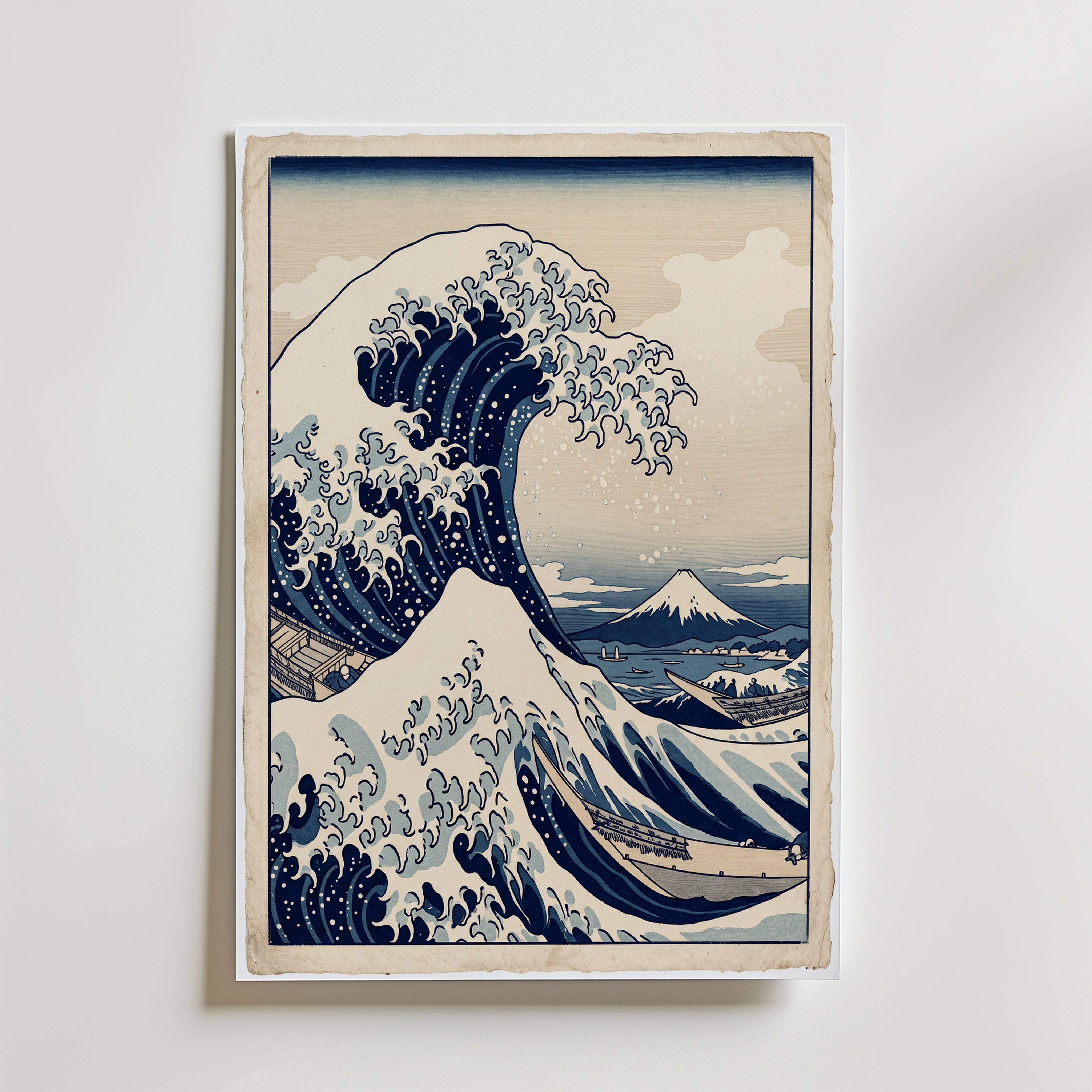 Great Wave Poster - Premium Canvas 21x30 cm
