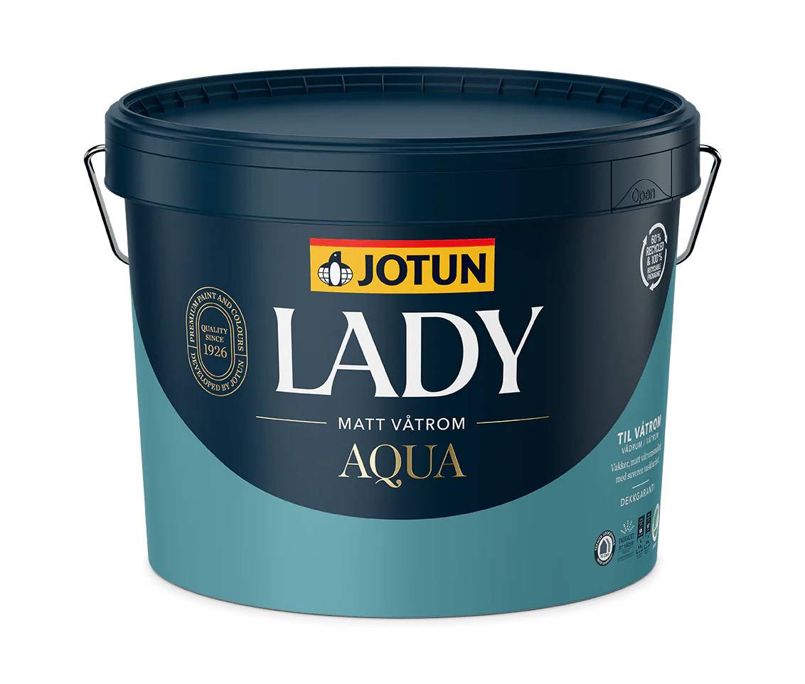 Jotun Lady Aqua mat - Vådrumsmaling 9 L