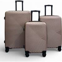 Valse rigide dorée Valise robuste à 8 roues pour cabine - Guld