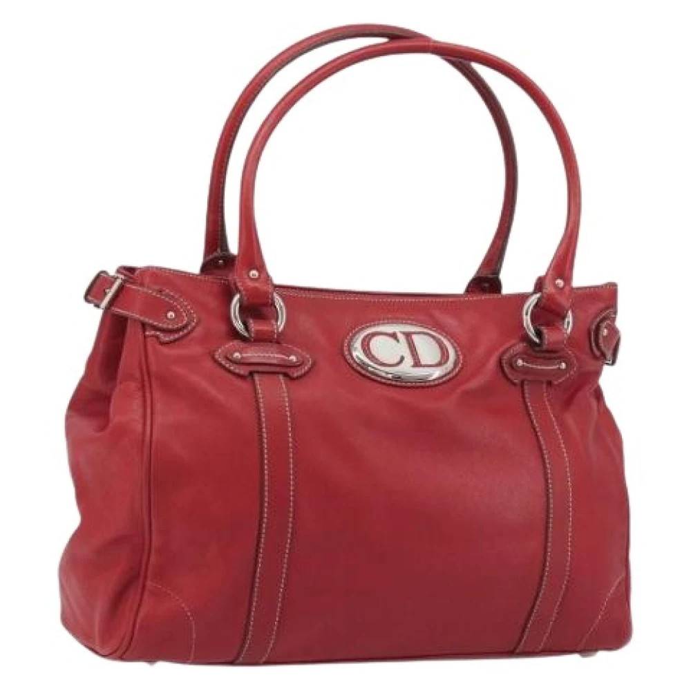 Dior Vintage Pre-owned Vintage Tote Bag - Vintage - Dame - Rød - ONE SIZE - Læder