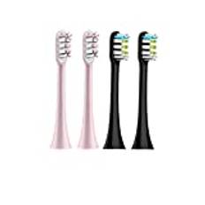 Sky City Byte Tandborste Heads Soft DuPont Bristle Fit For Xiaomi SOOCAS X1 X3 X3U X5 SOOCARE Elektriska tandborste utbytbara påfyllningar (Color : 2pink 2black)