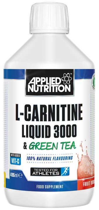 L-Carnitine Liquid 3000 & Green Tea, Fruit Burst - 495 ml.
