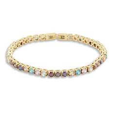 ANNE BRAUNER ARMBÅND, TENNIS BRACELET, MULTI GOLD