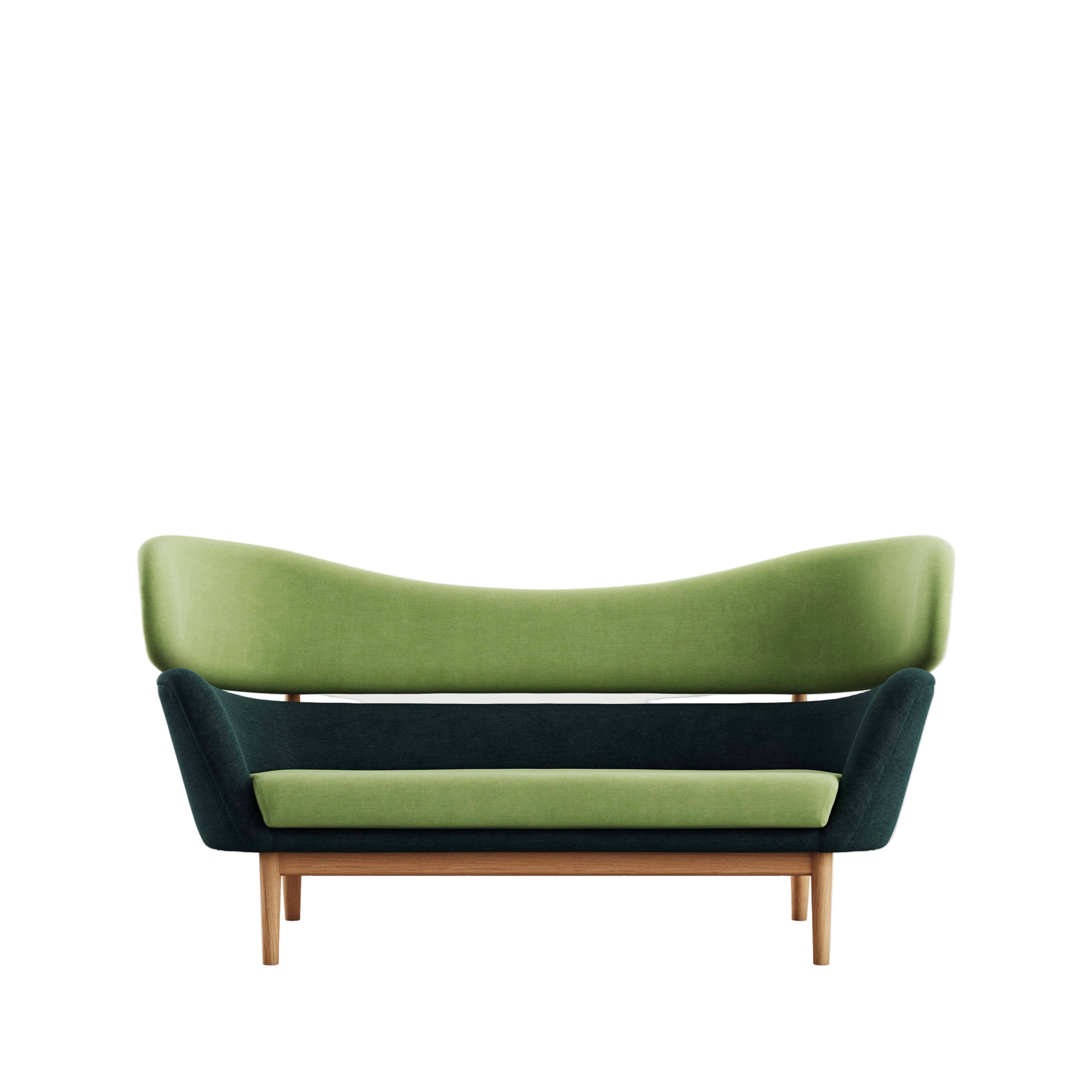 Baker sofa, eg olie af Finn Juhl Watercolour - Fresh Sage / Dark Conifer - Jacobsen Plus