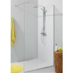 TopDesign Brusevæg 8mm, klar glas - 90x220cm - Nanobehandlet