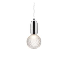 Lee Broom - Crystal Bulb - Pendellampa - Krom, Frostat kristallglas - Pendellampor - Silver