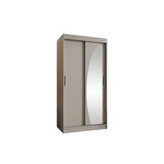 Amira Garderob m. Spegel 100x200 cm - Beige & garderobssystem